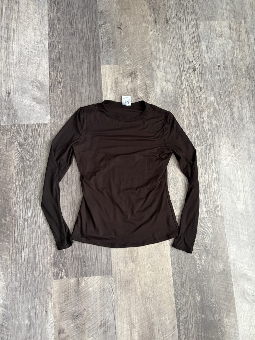 naked wardrobe Black Long Sleeve Crew Neck Top